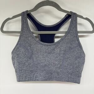 Lole Sports Bra Womens M Gray Heather Racerback Wireless Soft Modern Athleisure